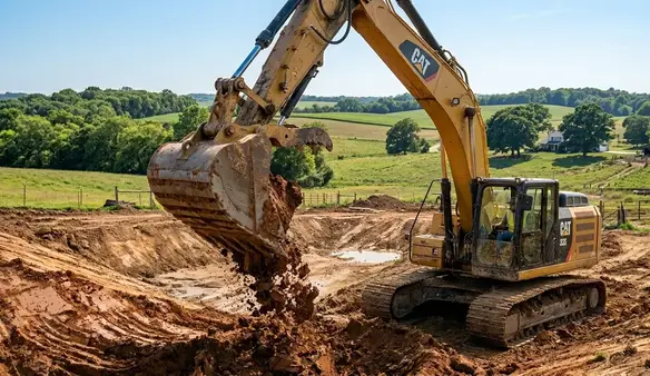 Farm and ranch site development excavation in North Missouri