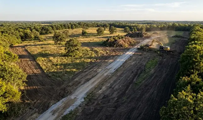 Large acreage land clearing project in Missouri