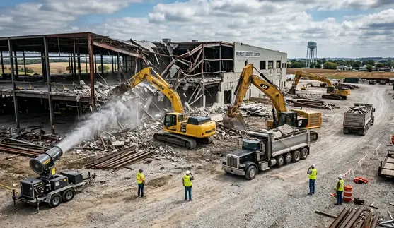 Commercial demolition and site clearing project completed in North Missouri